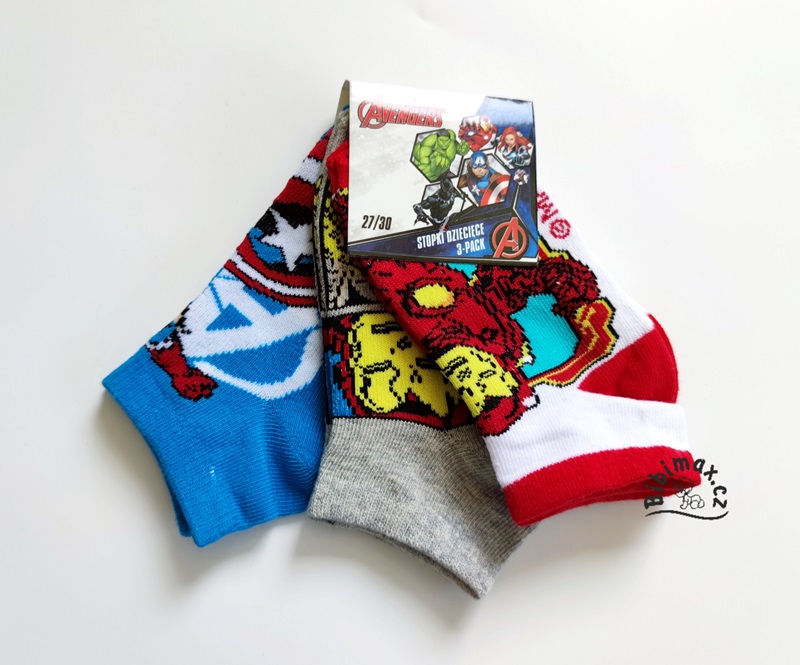 Chlapecké kotníčkové ponožky AVENGERS - 3 ks