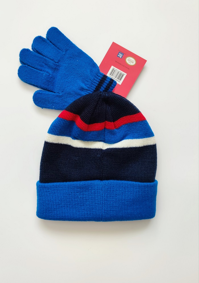 Zimní sada čepice a rukavic SUPER MARIO modrá