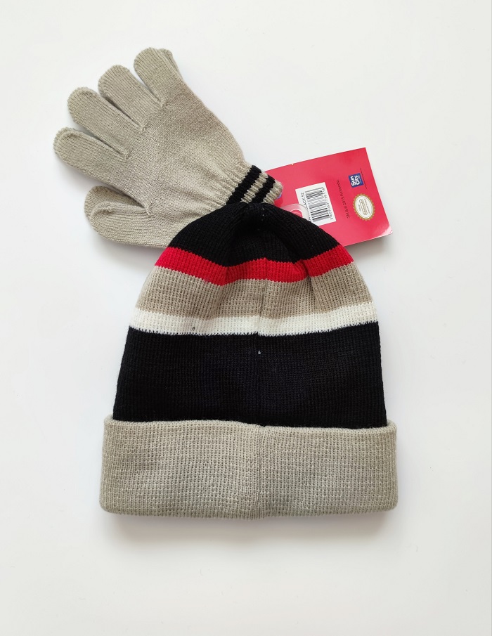 Zimní sada čepice a rukavic SUPER MARIO šedá