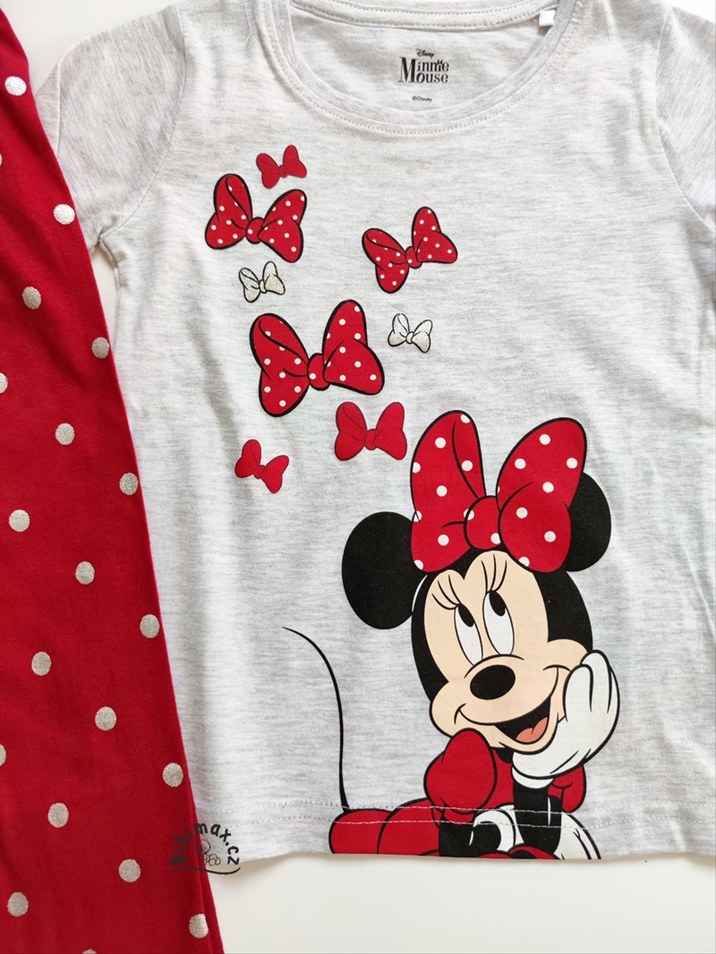 Dívčí pyžamo disney MINNIE šedo-červené