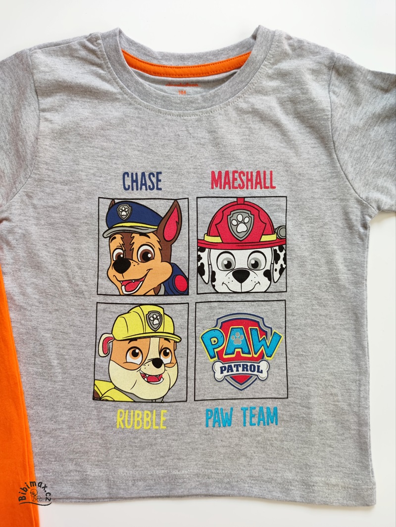 Chlapecké pyžamo TLAPKOVÁ PATROLA Šedo/oranžové