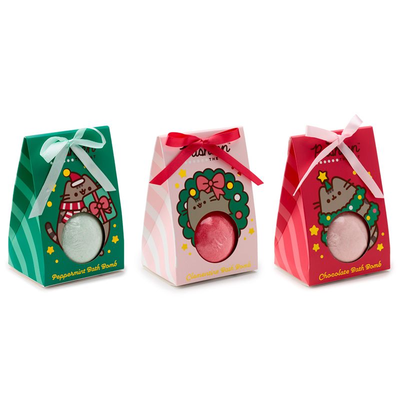 Koupelová bomba vánoční - PUSHEEN KOČKA, dárkové balení