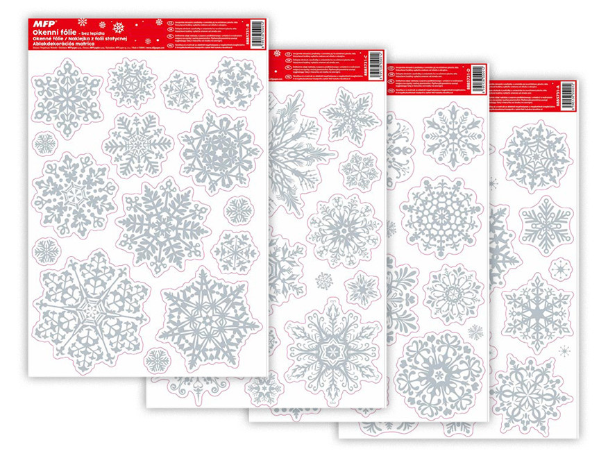 Okení třpytivá folie, vánoční