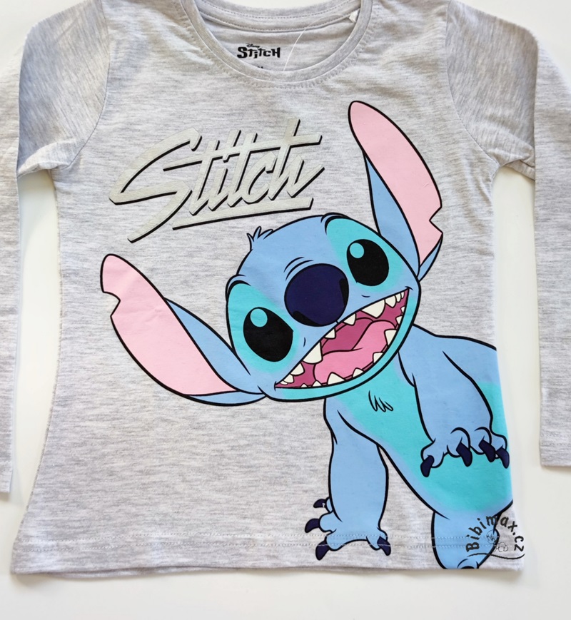 Dívčí tričko STITCH šedé
