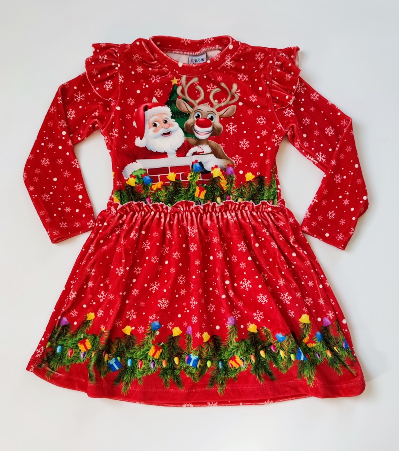 Vánoční šaty - velurové