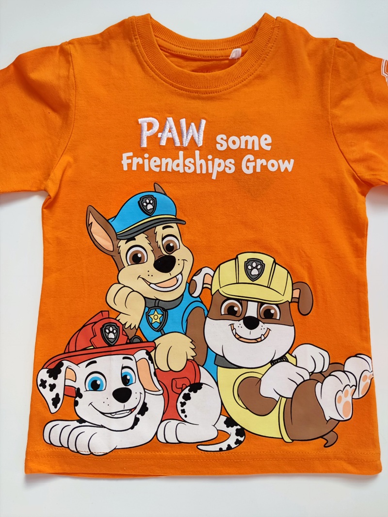 Chlapecké tričko TLAPKOVÁ PATROLA oranžové KR