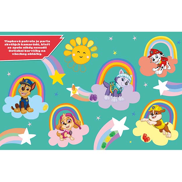 Barevné prstíky TLAPKOVÁ PATROLA tyrkysové