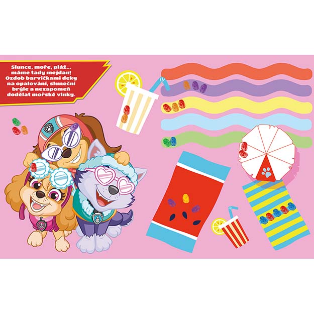 Barevné prstíky TLAPKOVÁ PATROLA růžové