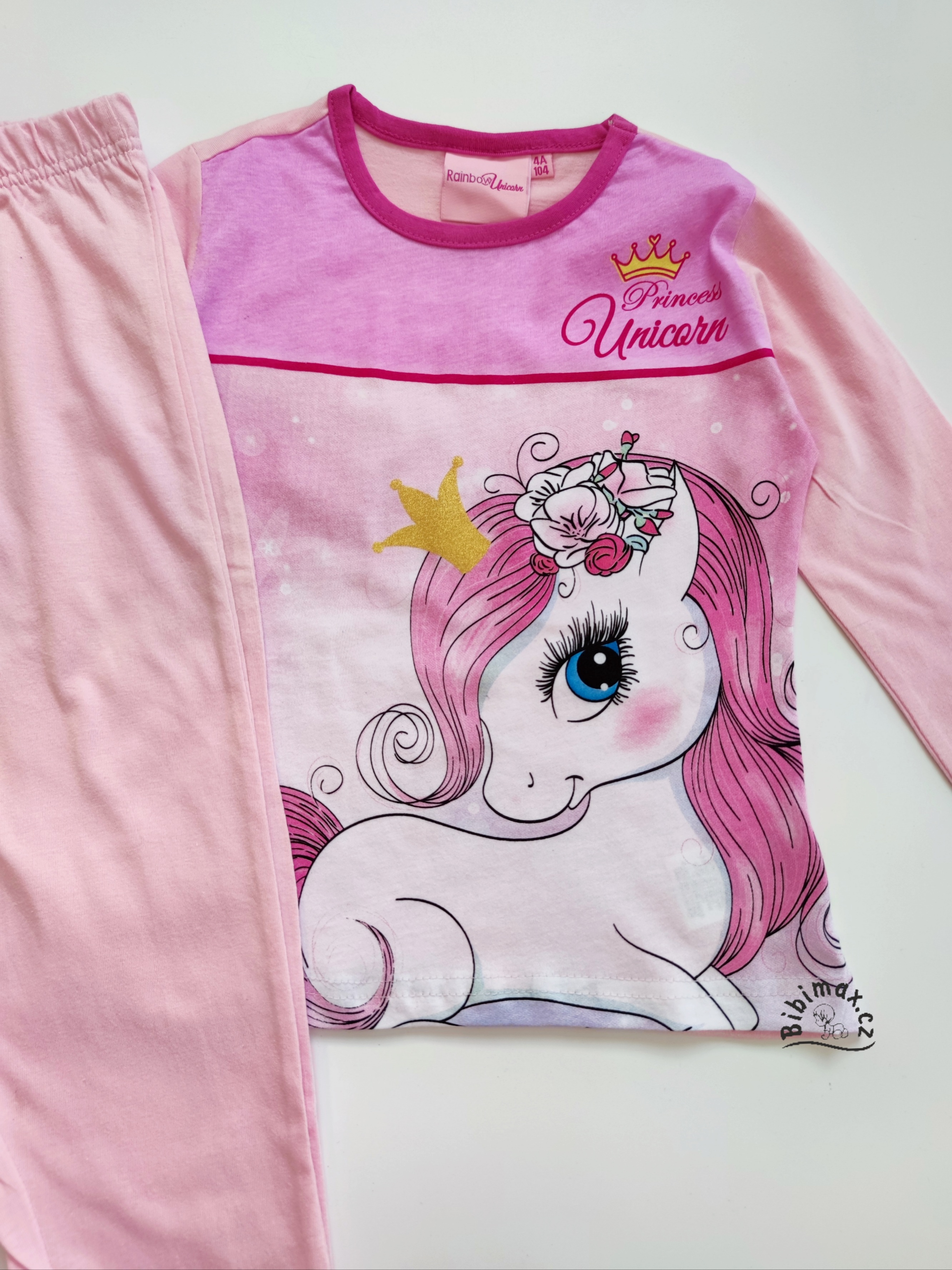 Dívčí pyžamo UNICORN světle růžové