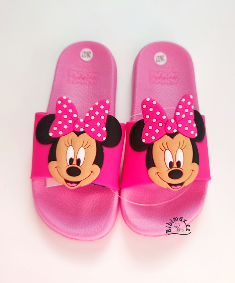 Dívčí 3D pantofle MINNIE růžové