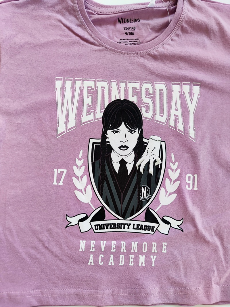 Dívčí tričko WEDNESDAY fialové KR