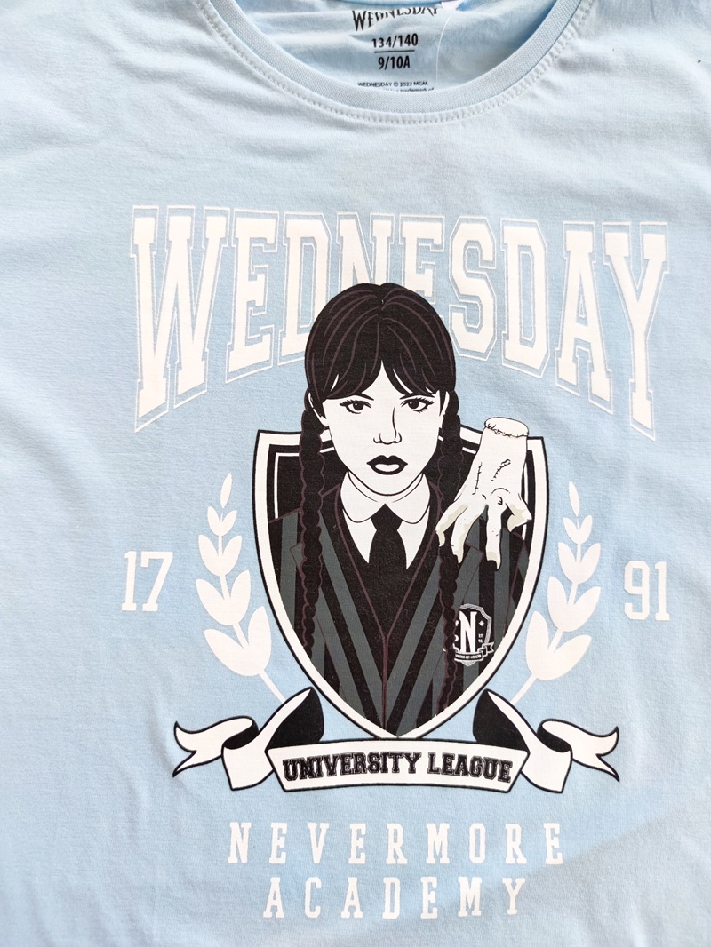 Dívčí tričko WEDNESDAY modré KR