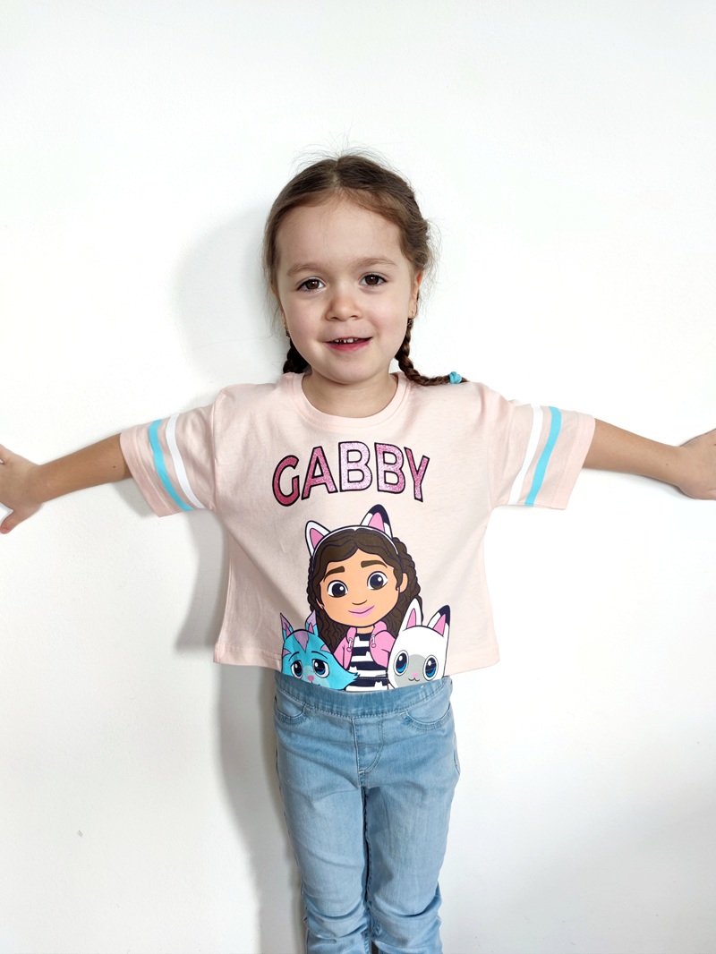 Dívčí tričko GABBY - Gábinin kouzelný domek - růžové GAB KR
