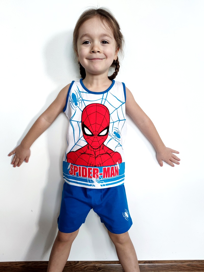 Letní komplet SPIDERMAN modrý