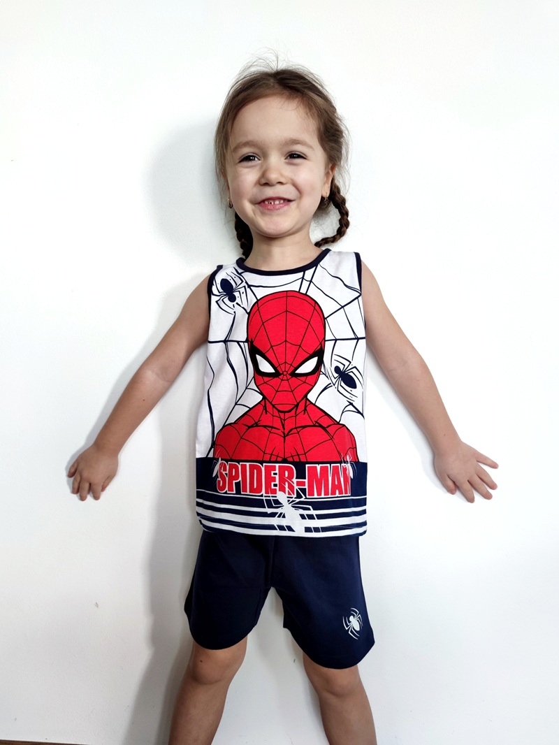 Letní komplet SPIDERMAN tmavě modrý