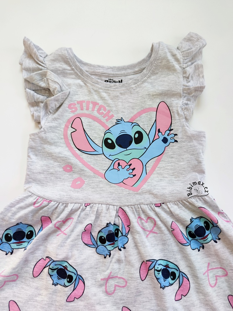 Dívčí letní šaty STITCH šedé