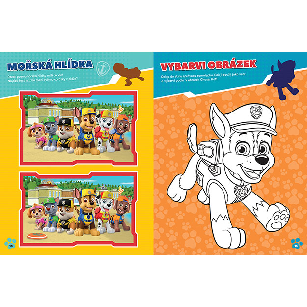 Zábava se třpytivými samolepkami TLAPKOVÁ PATROLA