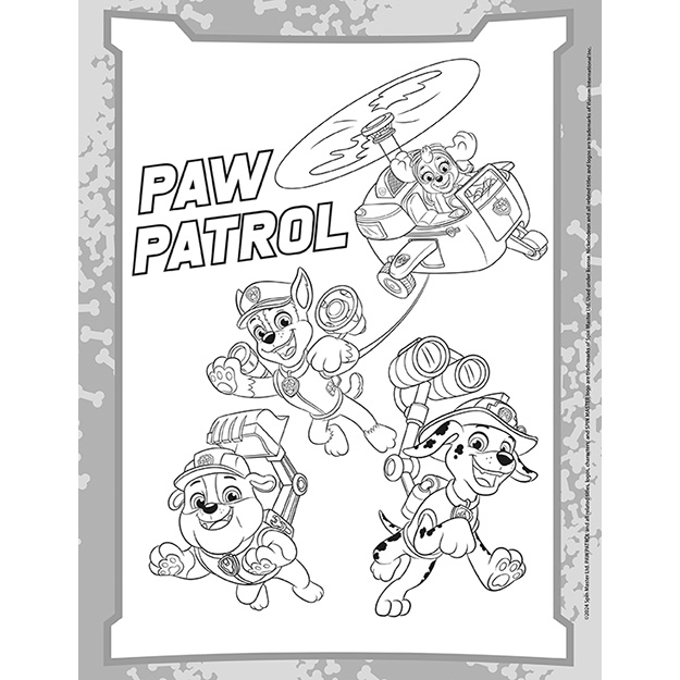 100 samolepek s omalovánkami TLAPKOVÁ PATROLA 