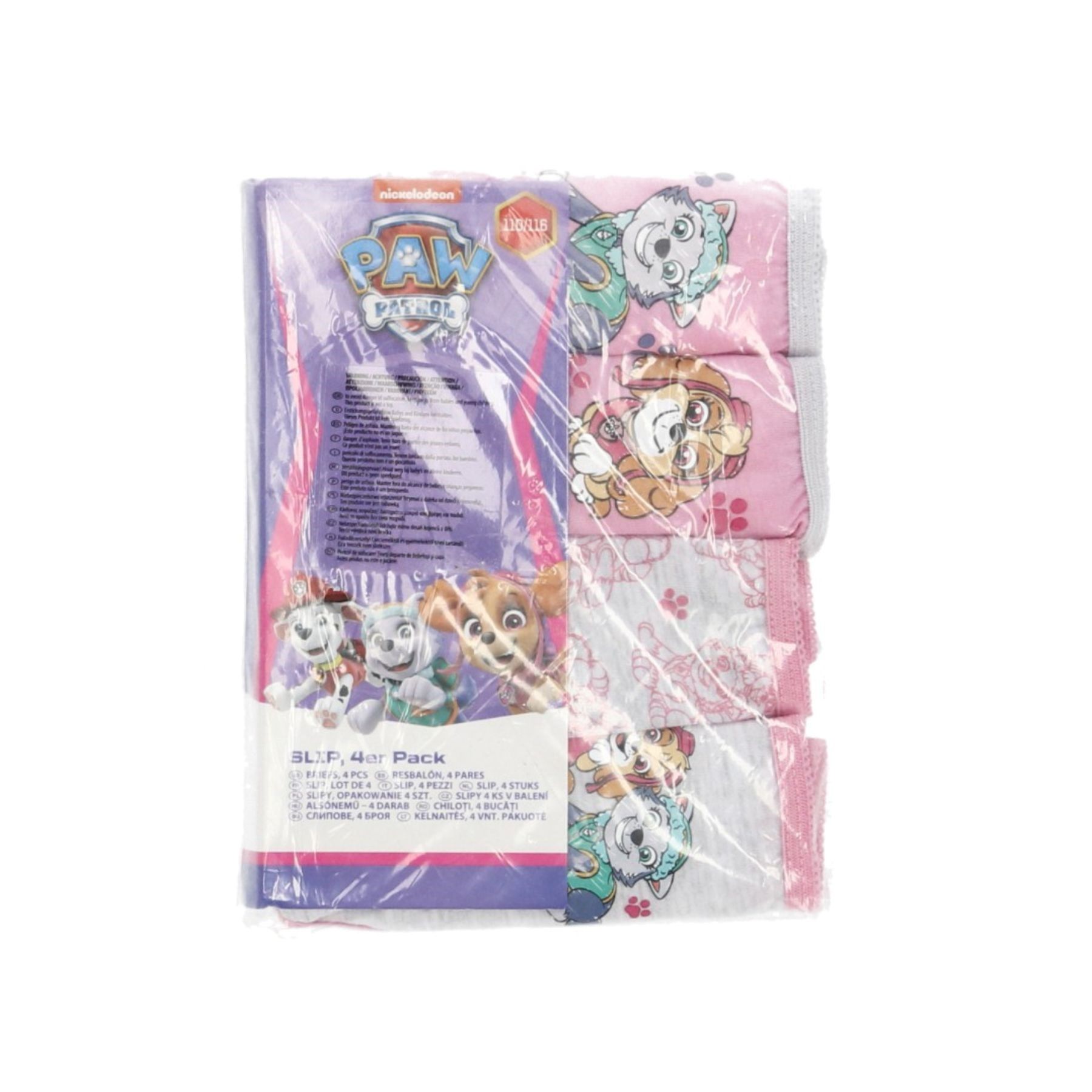 Dívčí kalhotky TLAPKOVÁ PATROLA - 4 ks světlejší