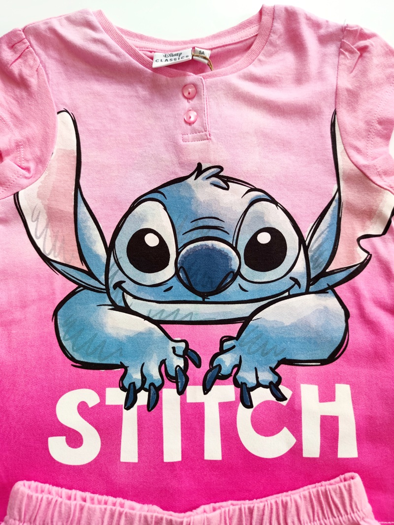 Letní dívčí pyžamo STITCH - sv.růžové