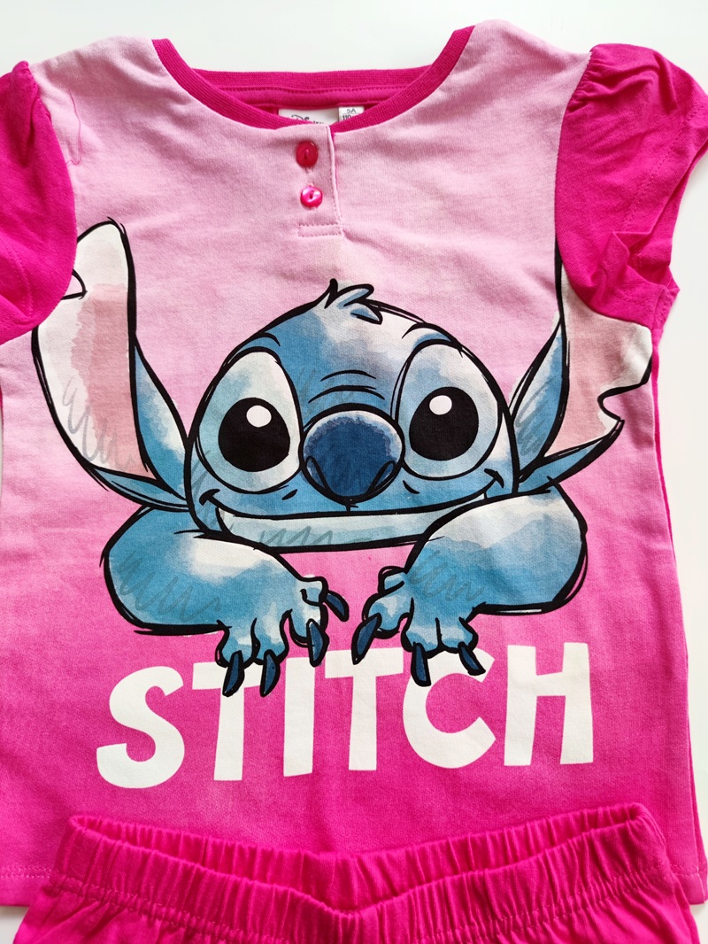 Letní dívčí pyžamo STITCH - růžové