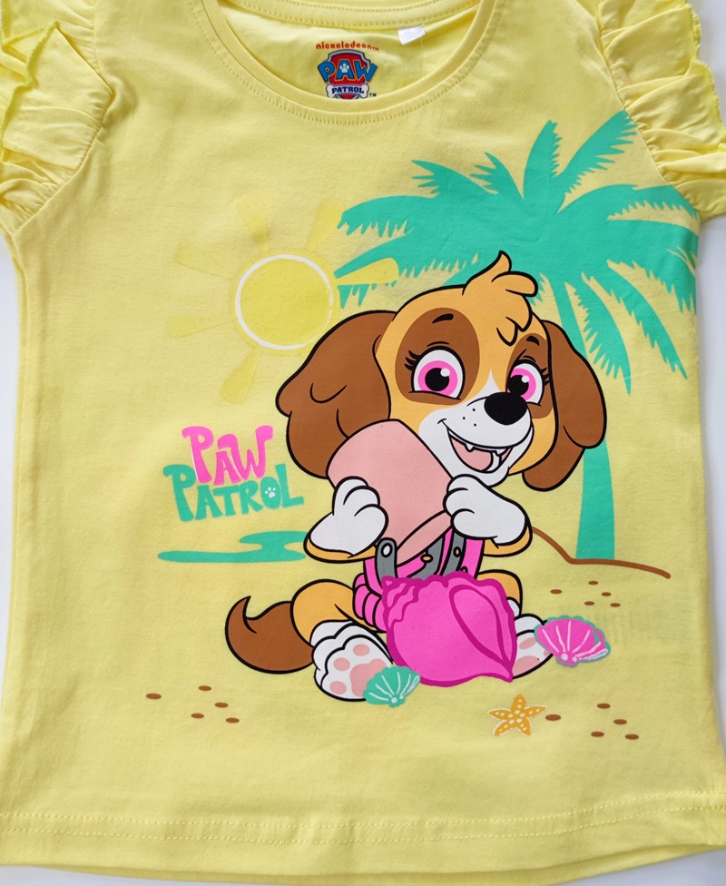 Dívčí tílko TLAPKOVÁ PATROLA žluté