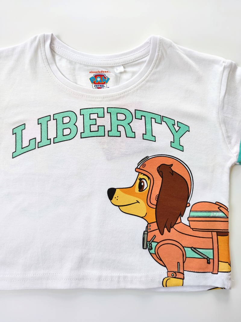 Dívčí tričko TLAPKOVÁ PATROLA bílé Liberty