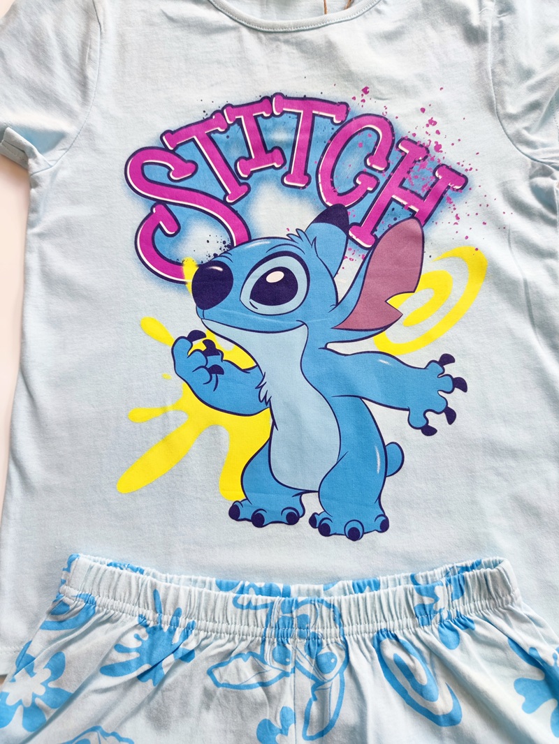 Dívčí letní pyžamo/komplet STITCH - modré V