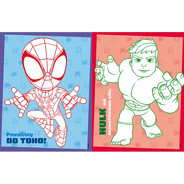 Omalovánky s voskovkami SPIDEY