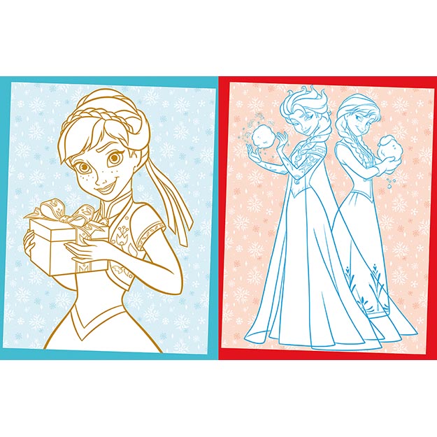 Omalovánky s voskovkami LEDOVÉ KRÁLOVSTVÍ