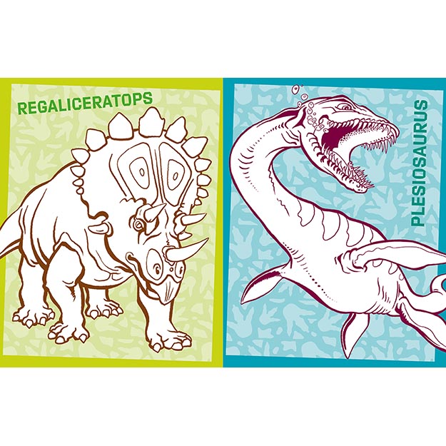 Omalovánky s voskovkami DINOSAUŘI