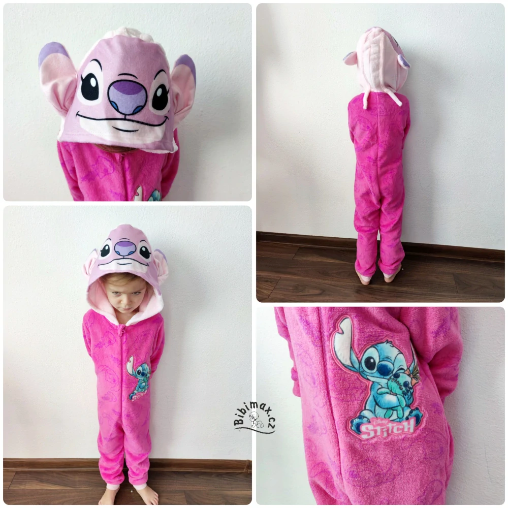 Fleecový overal STITCH růžový V