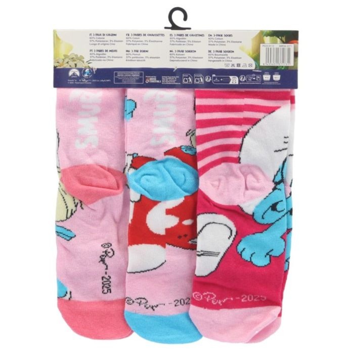 Dívčí ponožky ŠMOULOVÉ 3 ks 