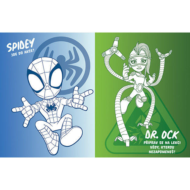 Omalovánky se svítícím tetováním SPIDEY