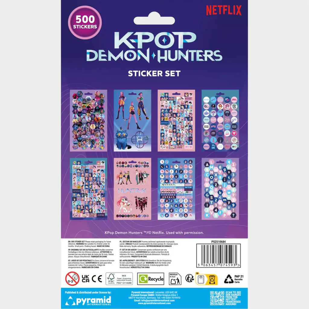 Sada samolepek K-Pop Demon Hunter - HUNTRIX