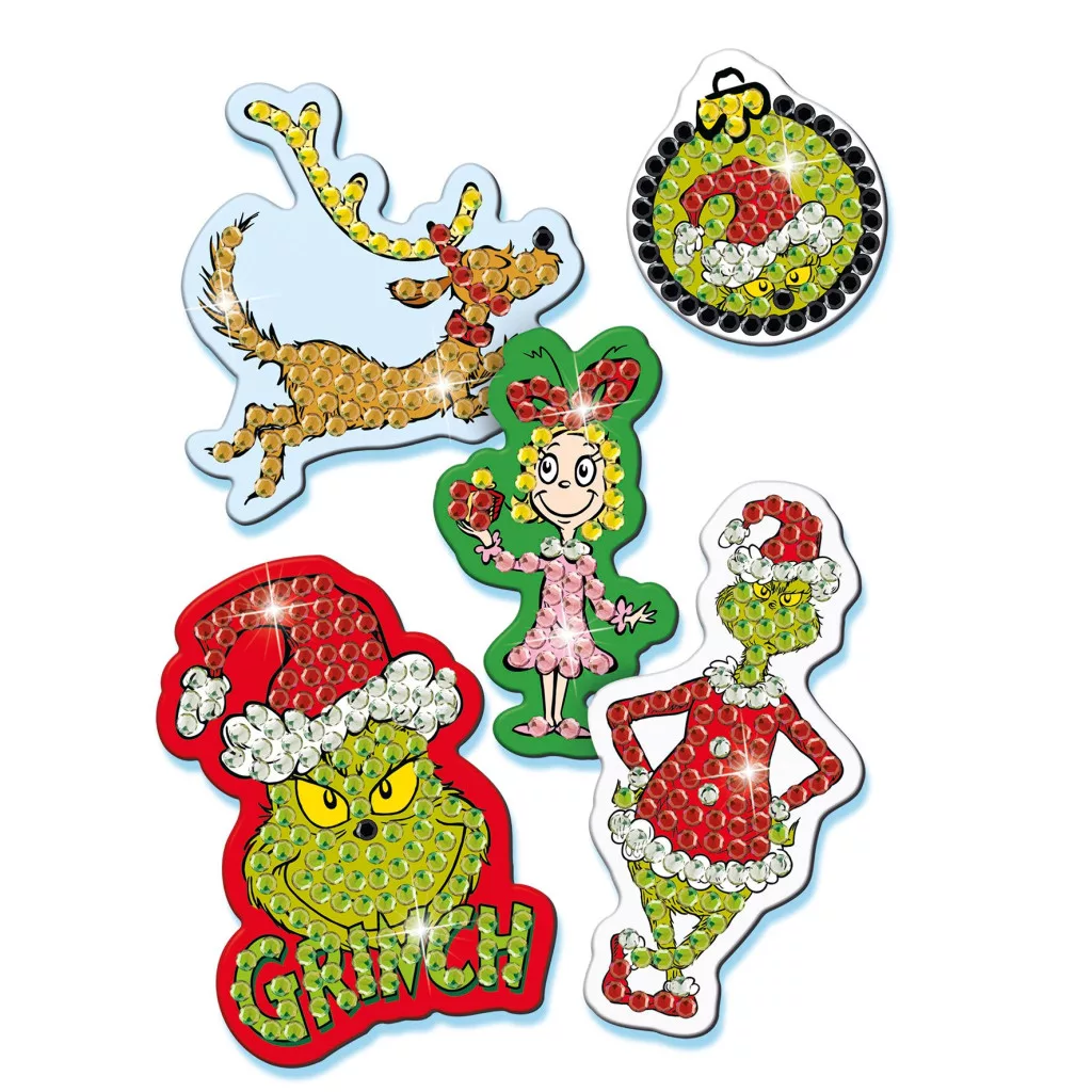 Výroba magnetů s diamantovými kamínky Grinch