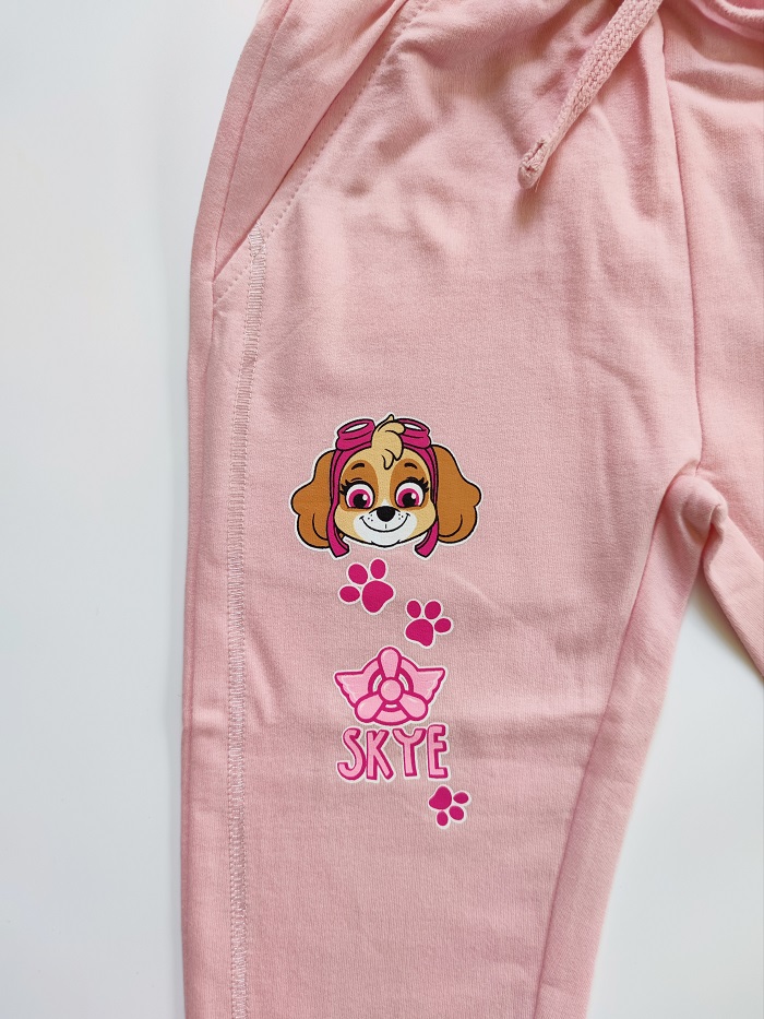 Dívčí tepláky TLPAKOVÁ PATROLA světle růžové