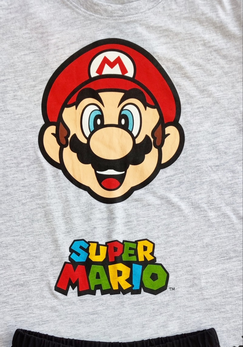 Chlapecké letní pyžamo/komplet SUPER MARIO šedá/černá