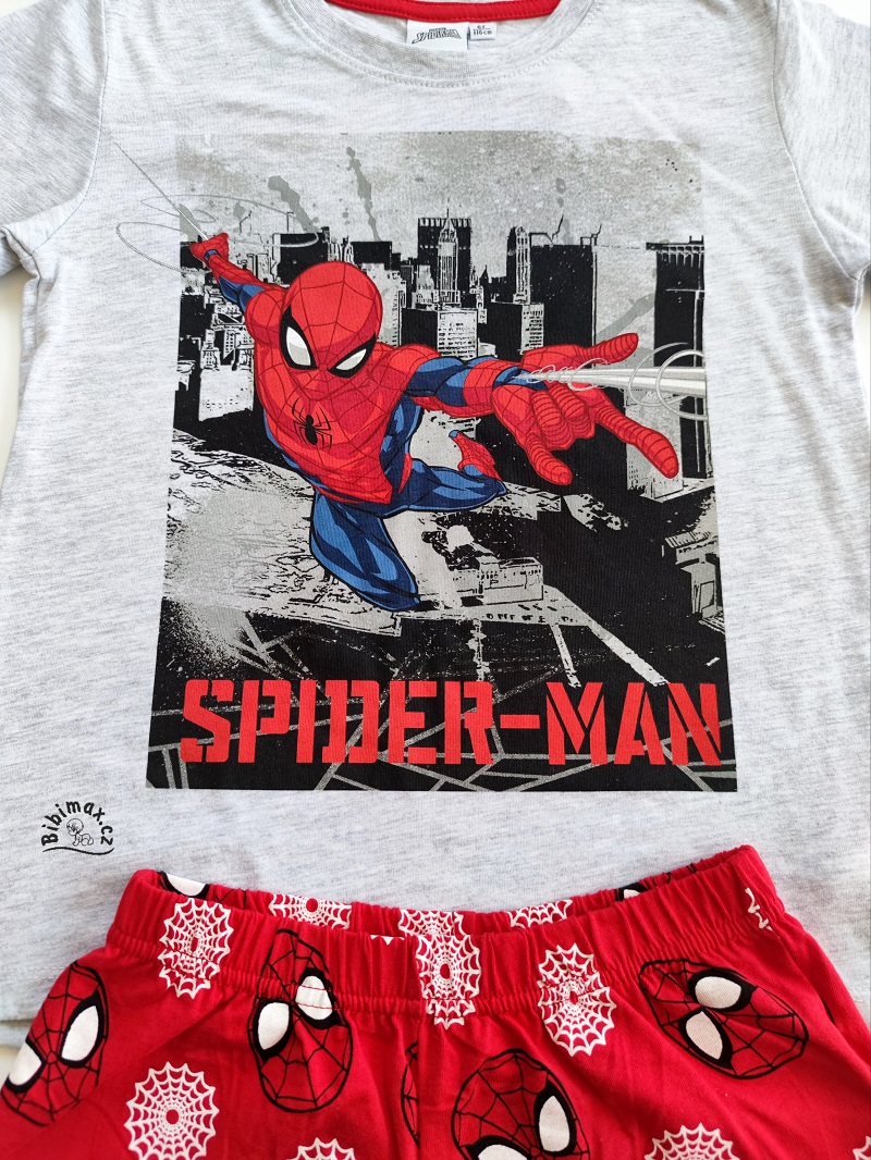 Chlapecké letní pyžamo/komplet SPIDERMAN šedá/červená
