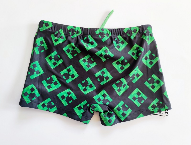 Chlapecké plavky MINECRAFT černo-zelené