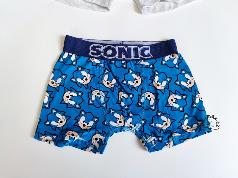 Chlapecké boxerky SONIC - modré/šedé