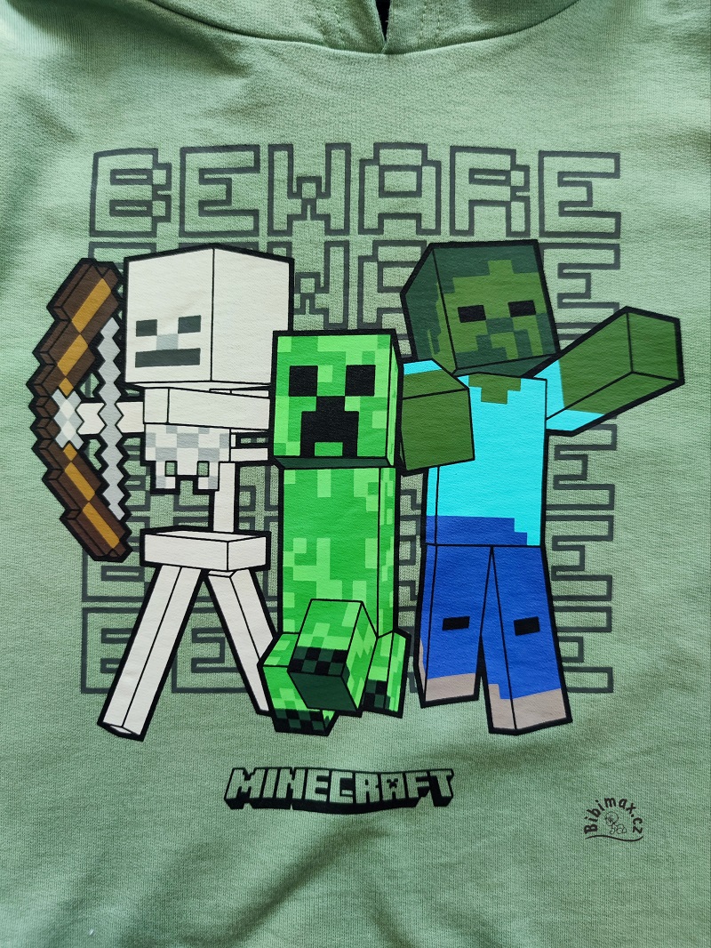 Chlapecká mikina MINECRAFT zelená