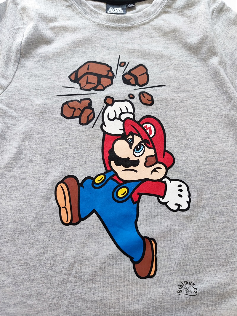 Chlapecké pyžamo Nintendo SUPER MARIO šedo/černé