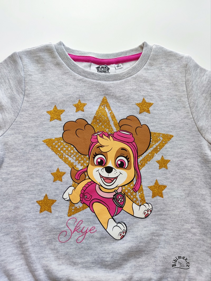 Dívčí mikina TLAPKOVÁ PATROLA šedá