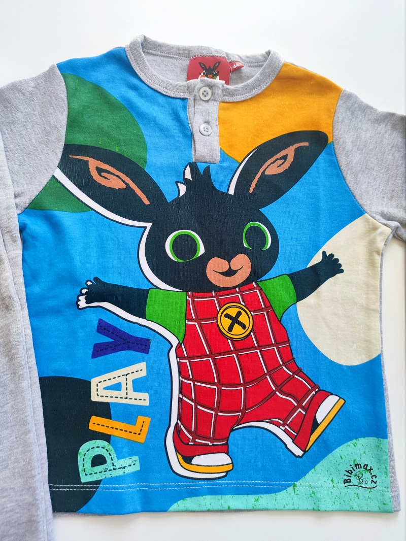 Chlapecké bavlněné pyžamo BING šedé PLAY