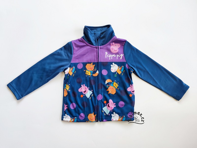 Dívčí tepláková souprava PRASÁTKO PEPPA modrá