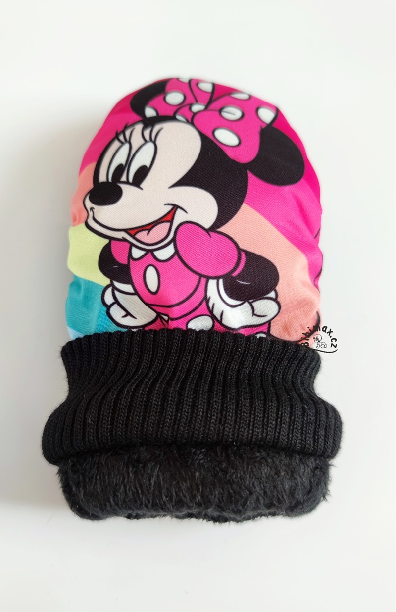 Dívčí zimní rukavice disney MINNIE růžové M2