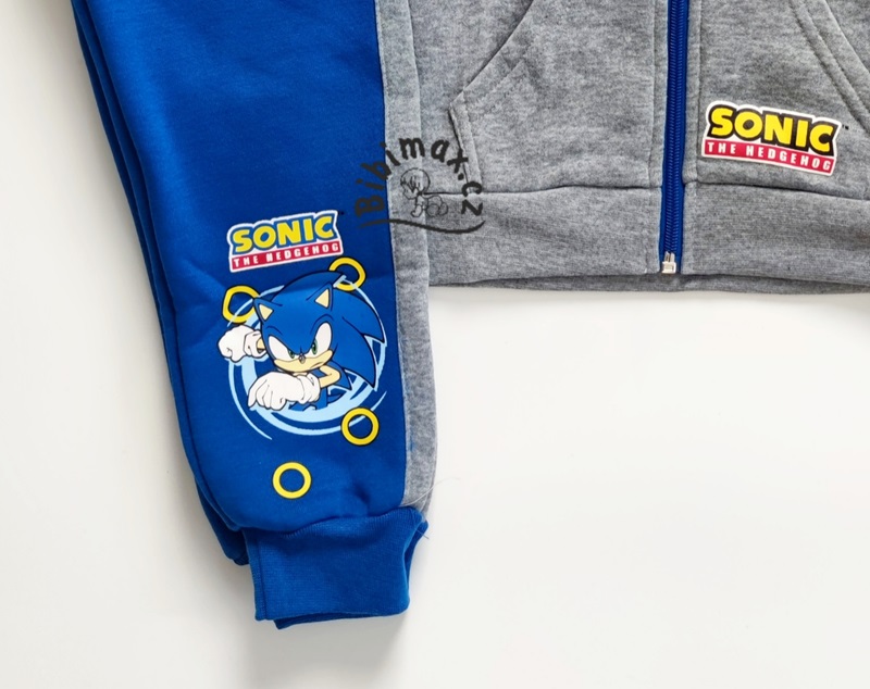 Chlapecká tepláková souprava SONIC šedo/modrá