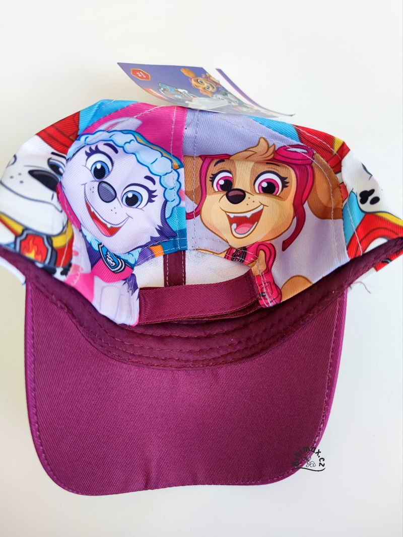 Dívčí kšiltovka TLAPKOVÁ PATROLA tmavě růžová