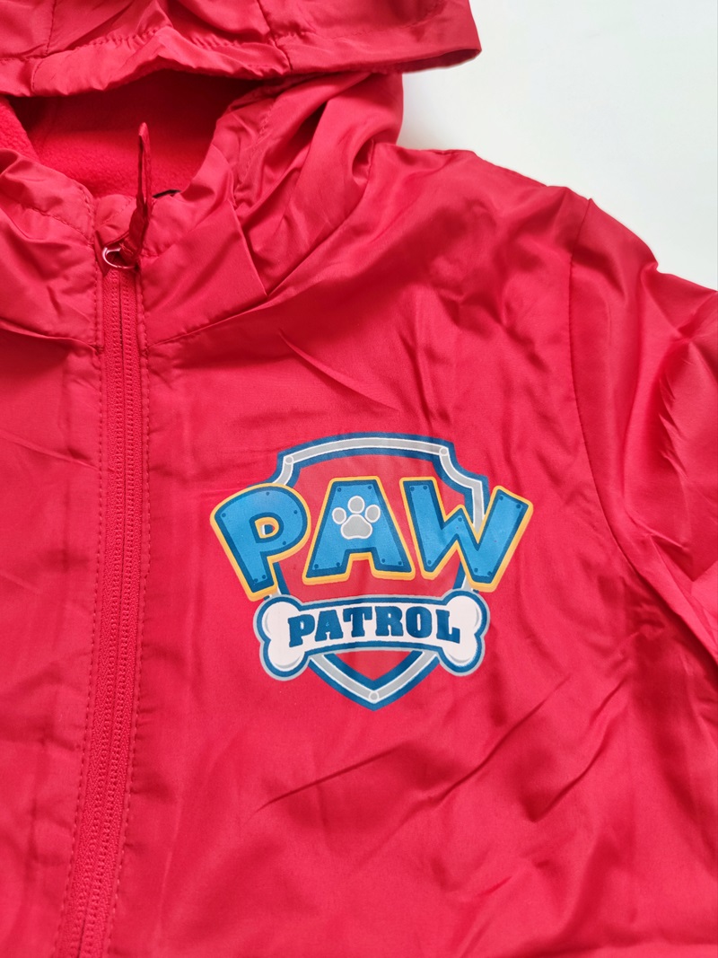 Chlapecká šusťáková bunda TLAPKOVÁ PATROLA červená